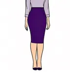 dark purple pencil skirt image